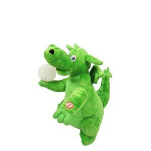 2008 Singing Green Love Dragon Innovage Ring of Fire 12" Plush Toy